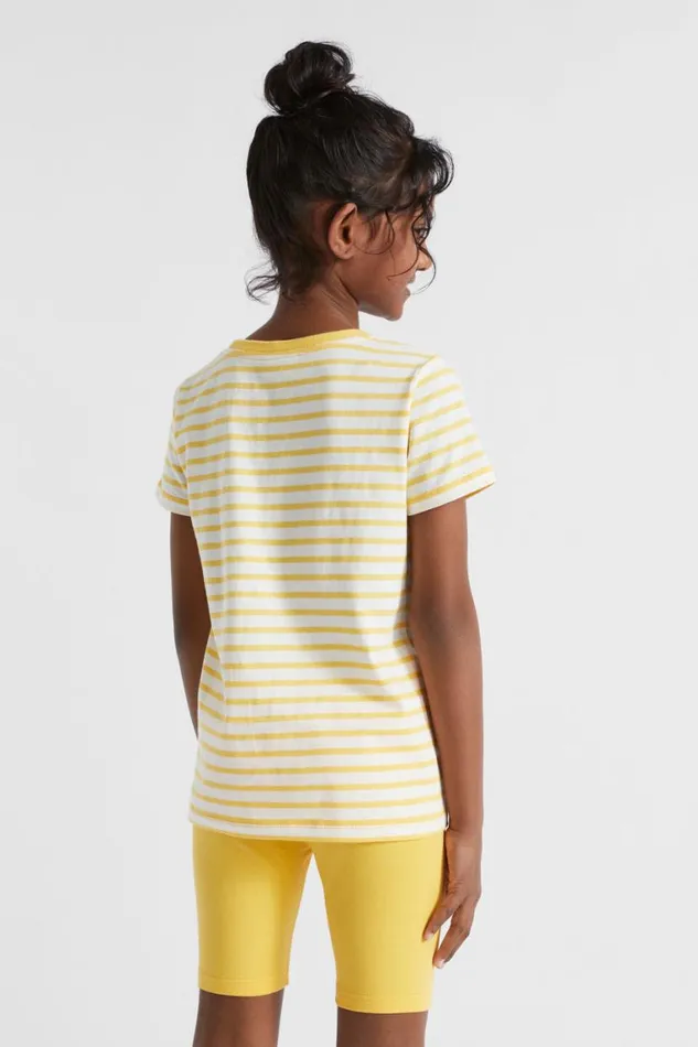 Seed Heritage TShirts and Tops Core Logo Tee Sunshine Stripe 8211 GirlBoy