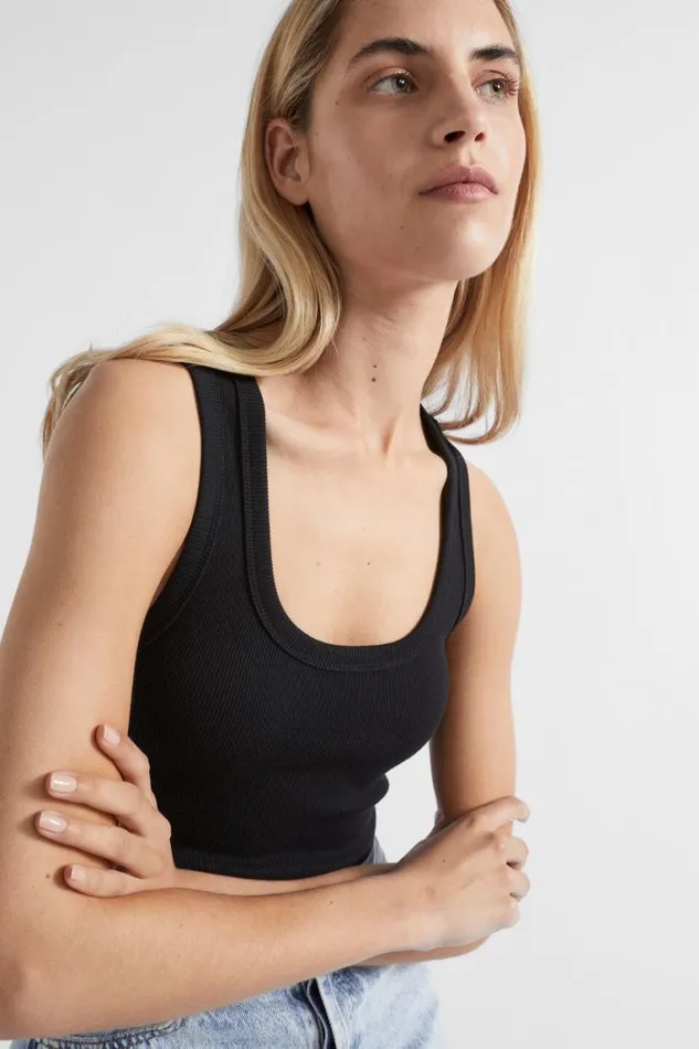 Seed Heritage TShirts and Tops Core Rib Singlet Black 8211 Woman
