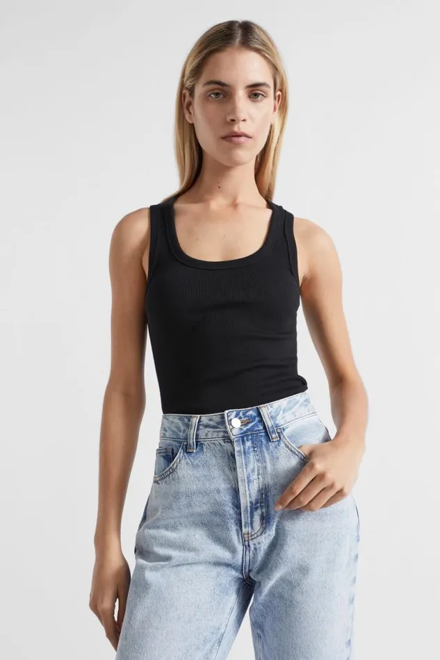 Seed Heritage TShirts and Tops Core Rib Singlet Black 8211 Woman