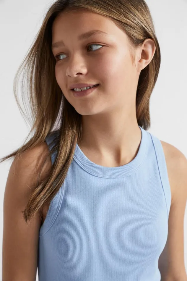 Seed Heritage TShirts and Tops Core Rib Tank Bluebell 8211 Teen Girl