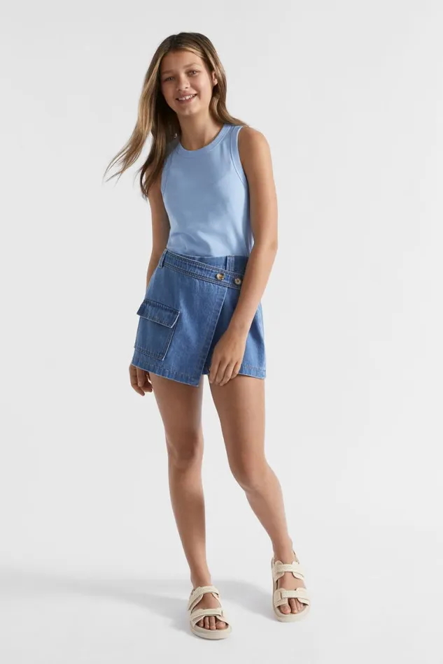 Seed Heritage TShirts and Tops Core Rib Tank Bluebell 8211 Teen Girl