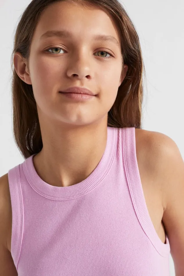 Seed Heritage TShirts and Tops Core Rib Tank Soft Orchid 8211 Teen Girl