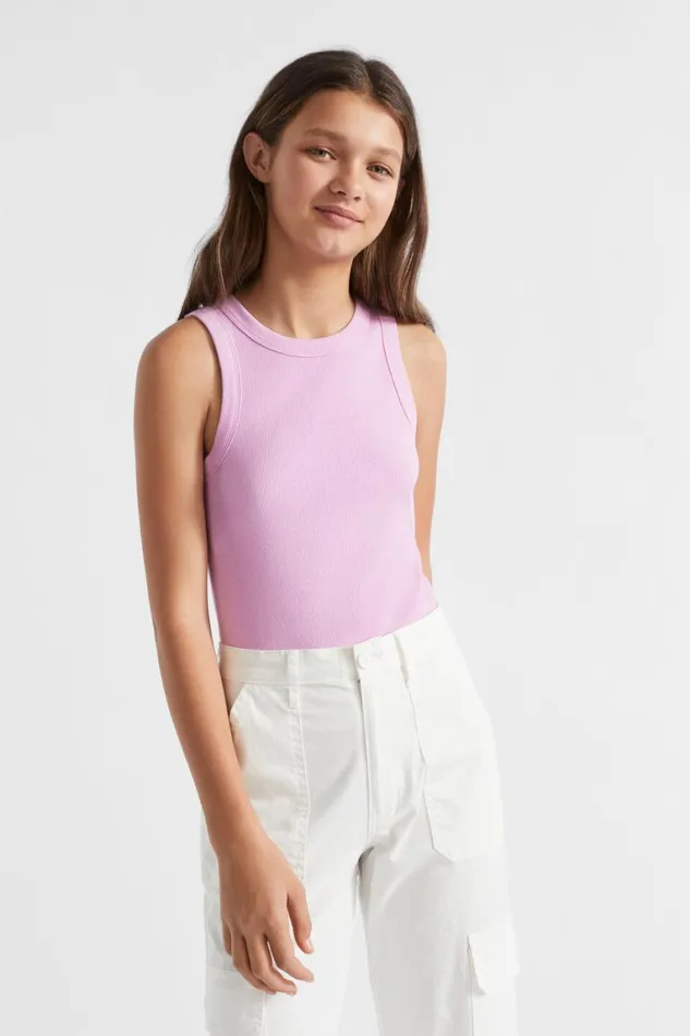Seed Heritage TShirts and Tops Core Rib Tank Soft Orchid 8211 Teen Girl