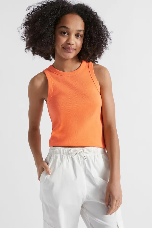 Seed Heritage TShirts and Tops Core Rib Tank Tangelo 8211 Teen Girl