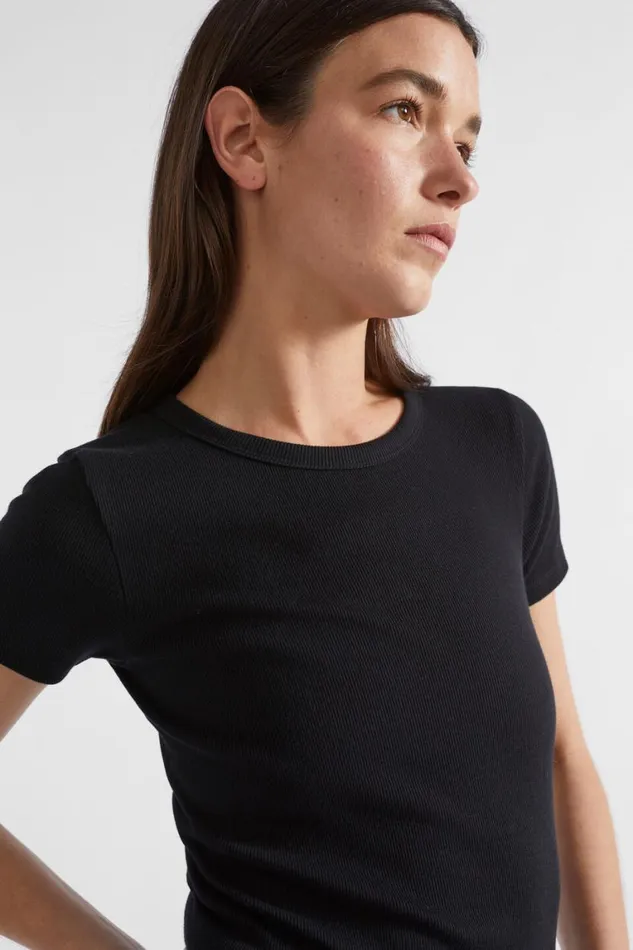 Seed Heritage TShirts and Tops Core Rib Tee Black 8211 Woman