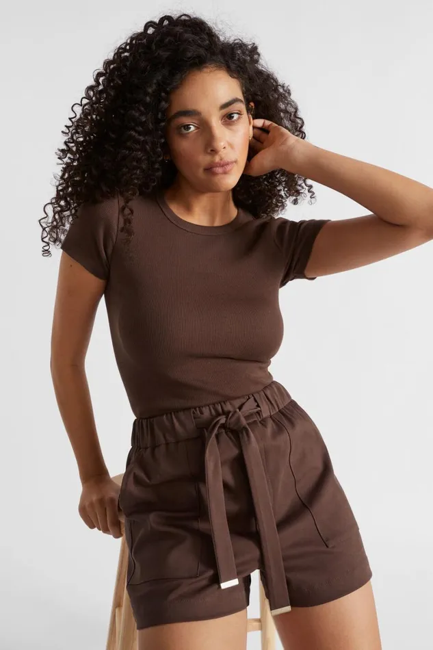 Seed Heritage TShirts and Tops Core Rib Tee Deep Raisin 8211 Woman