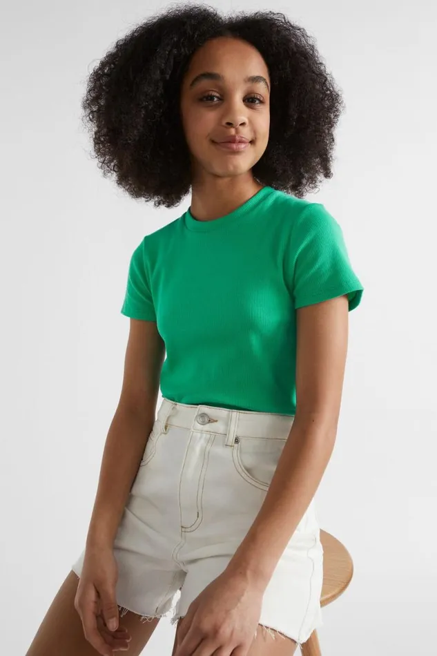 Seed Heritage TShirts and Tops Core Rib Tee Jewel Green 8211 Teen Girl