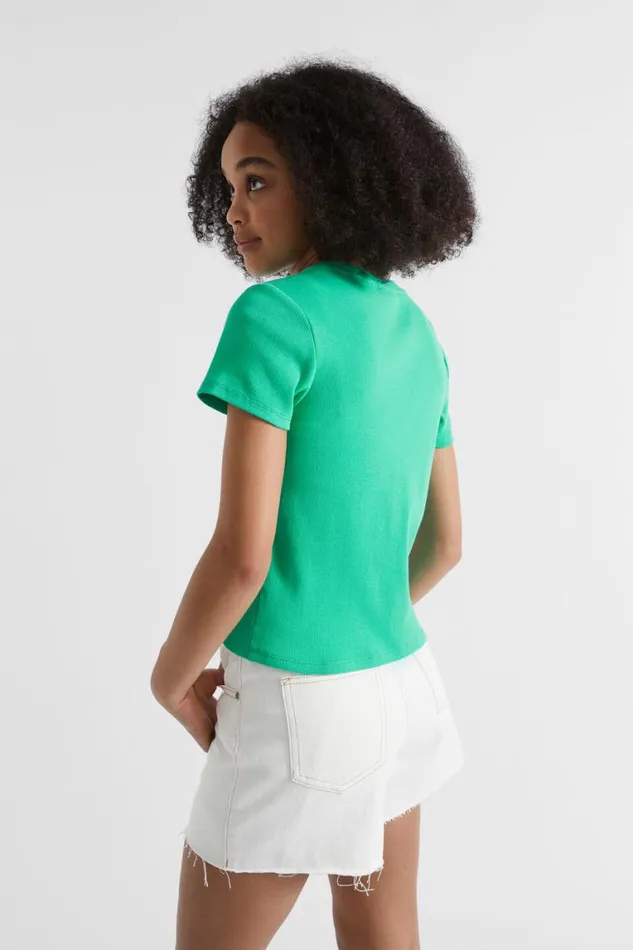 Seed Heritage TShirts and Tops Core Rib Tee Jewel Green 8211 Teen Girl