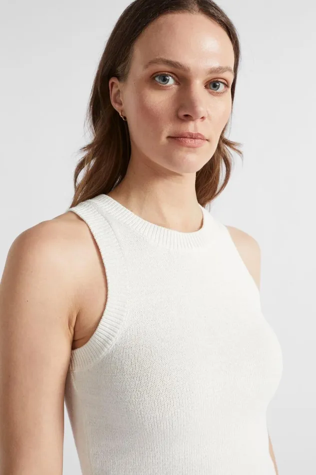 Seed Heritage TShirts and Tops Cotton Knit Top Cloud Cream 8211 Woman