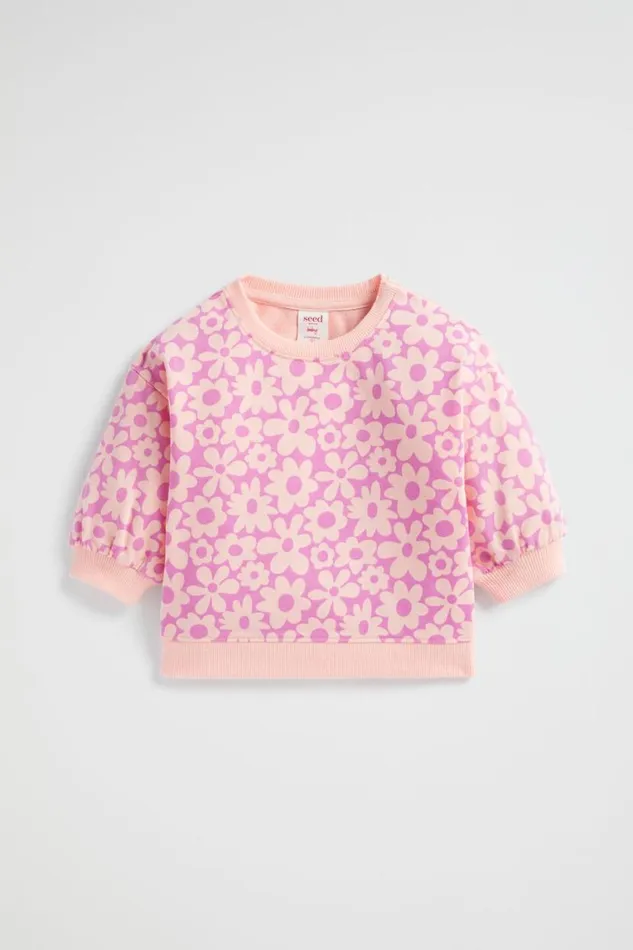 Seed Heritage TShirts and Tops Floral Sweat Dusty Rose 8211 Baby