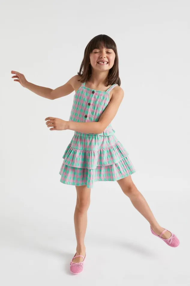 Seed Heritage TShirts and Tops Gingham Cami Candy Pink 8211 Girl