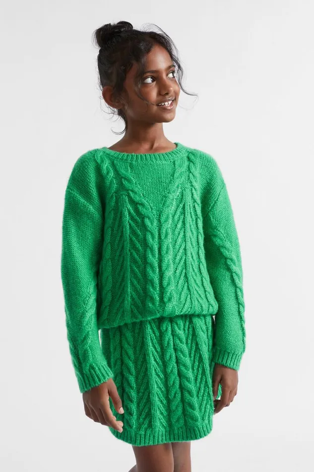 Seed Heritage TShirts and Tops Linear Cable Knit Pea Green 8211 Girl