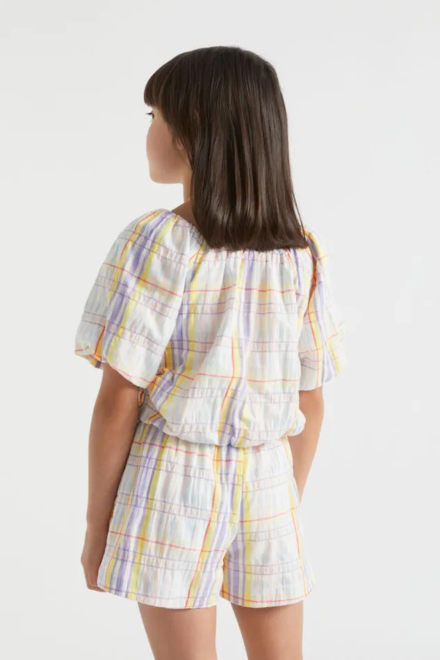 Seed Heritage TShirts and Tops Multi Check Top Multi 8211 Girl