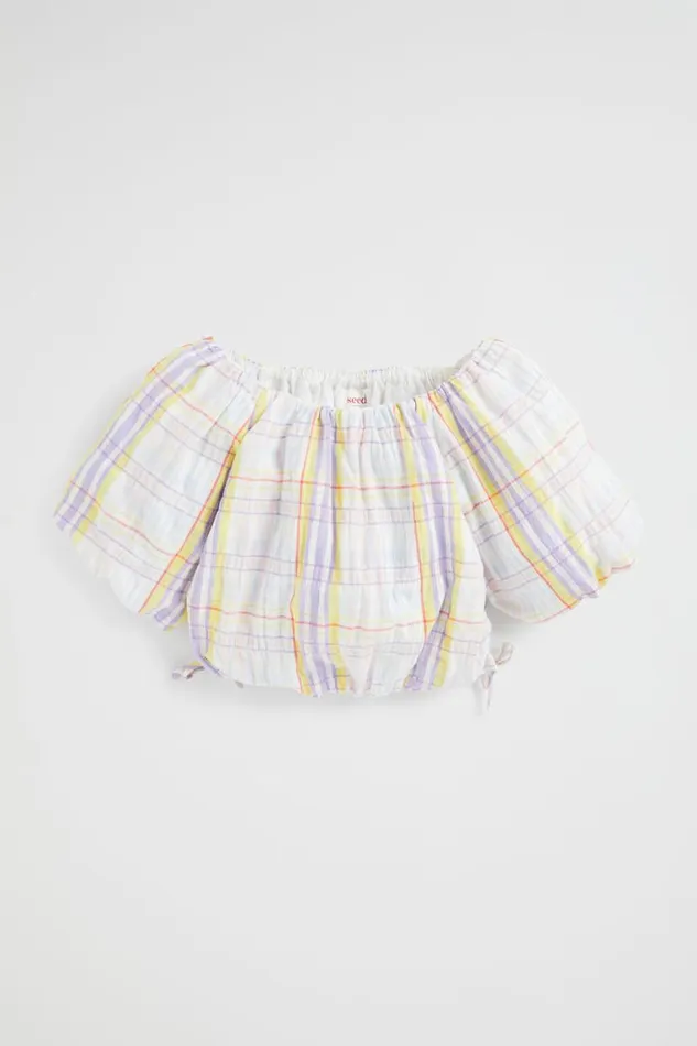 Seed Heritage TShirts and Tops Multi Check Top Multi 8211 Girl