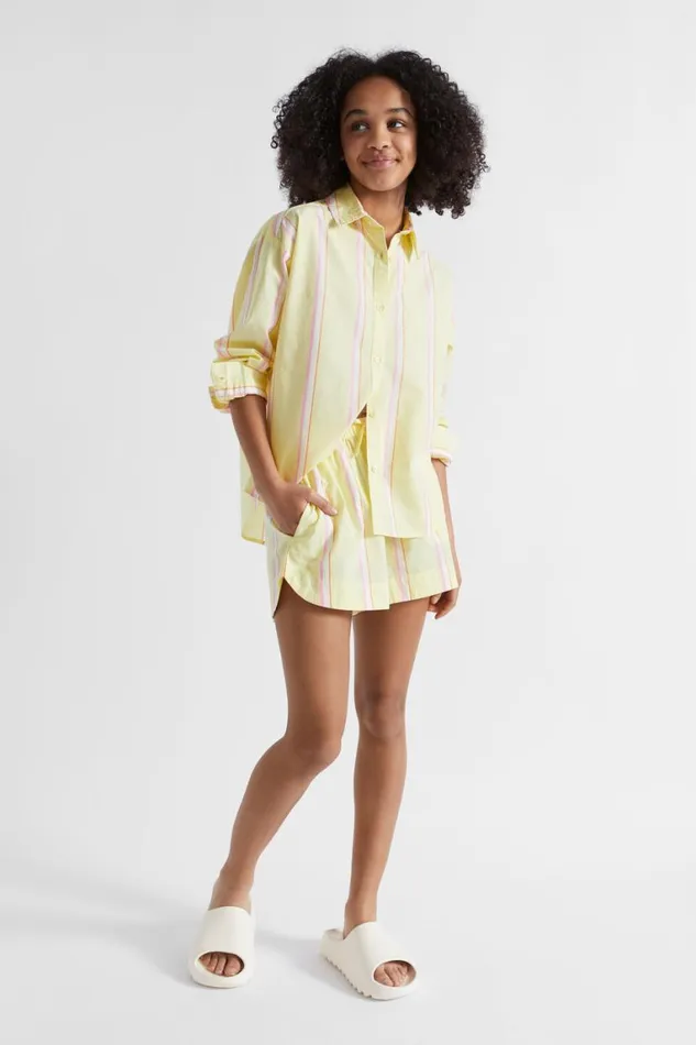 Seed Heritage TShirts and Tops Poplin Overshirt Lemonade 8211 Teen Girl