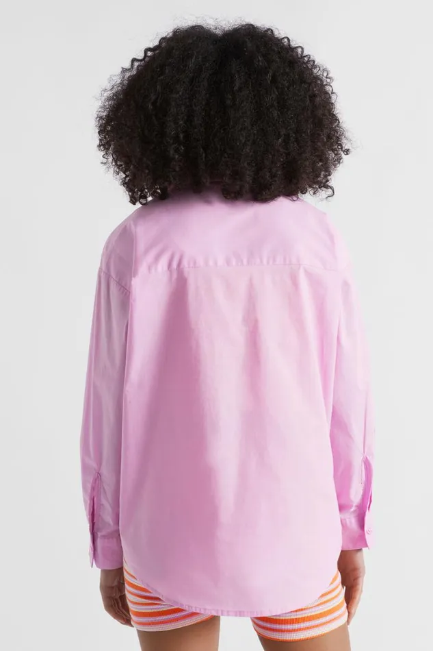 Seed Heritage TShirts and Tops Poplin Overshirt Soft Orchid 8211 Teen Girl