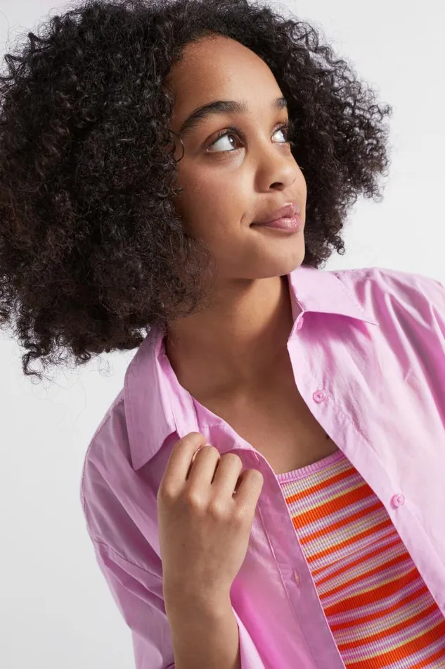 Seed Heritage TShirts and Tops Poplin Overshirt Soft Orchid 8211 Teen Girl