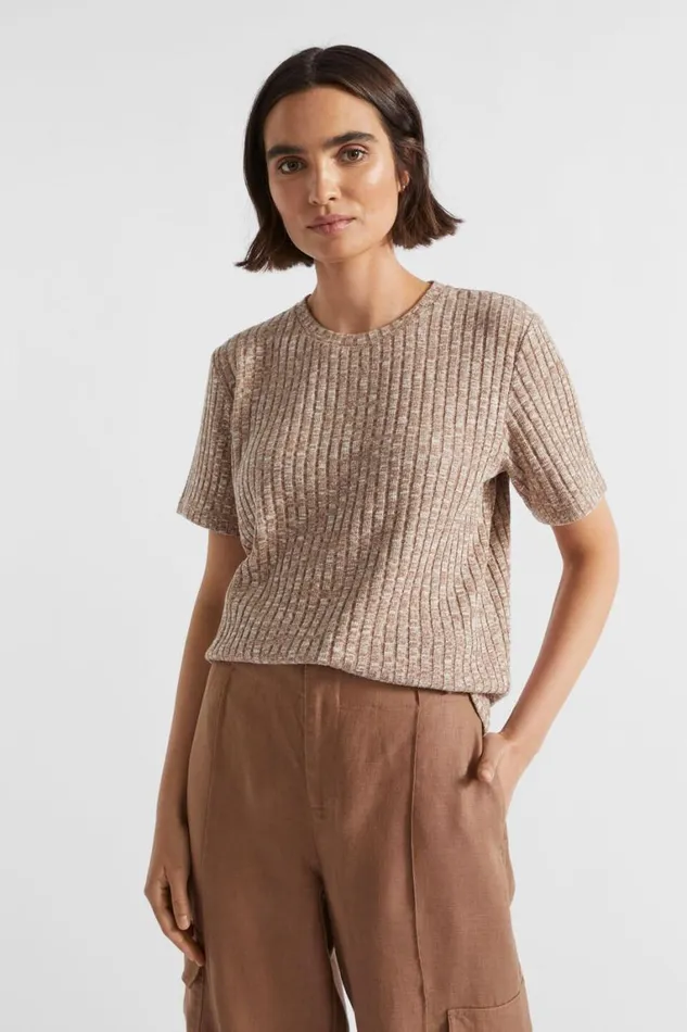 Seed Heritage TShirts and Tops Ribbed Short Sleeve Tee Woodland 8211 Woman