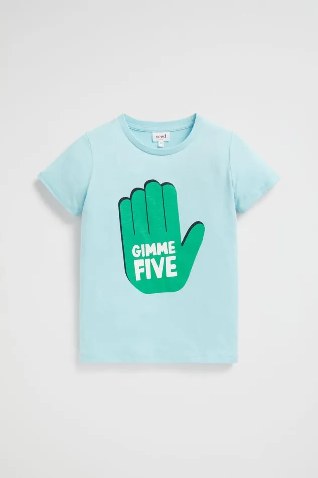 Seed Heritage TShirts and Tops Slogan Tee Ocean Blue 8211 Boy