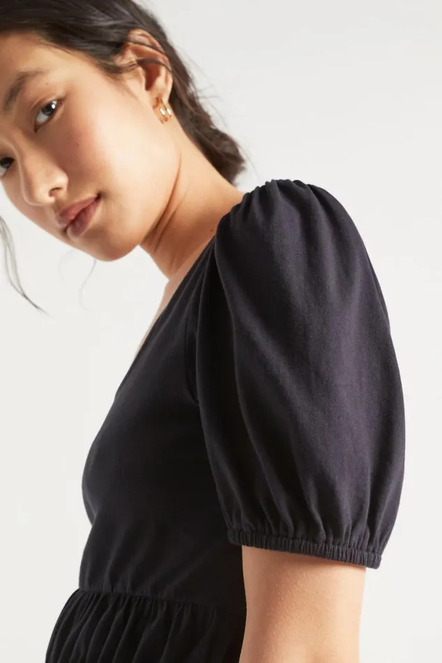 Seed Heritage TShirts and Tops Square Neck Ruched Tee Deep Navy 8211 Woman