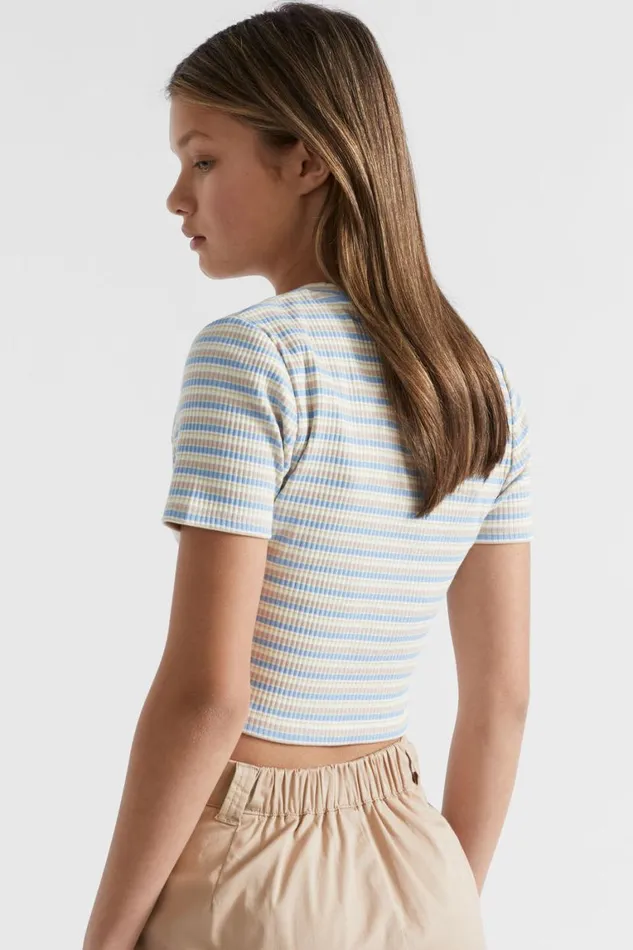 Seed Heritage TShirts and Tops Stripe Crop Rib Tee Multi 8211 Teen Girl