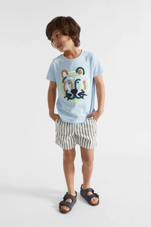 Seed Heritage TShirts and Tops Tiger Face Tee Baby Blue 8211 Boy