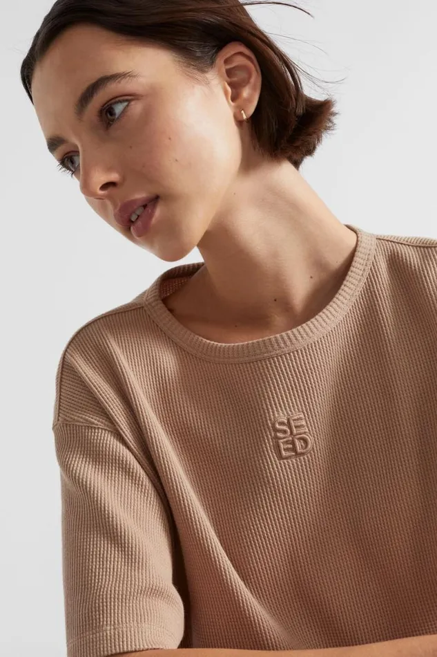 Seed Heritage TShirts and Tops Waffle Logo Tee Barley 8211 Woman