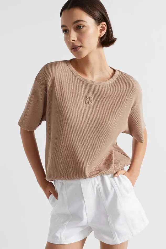 Seed Heritage TShirts and Tops Waffle Logo Tee Barley 8211 Woman