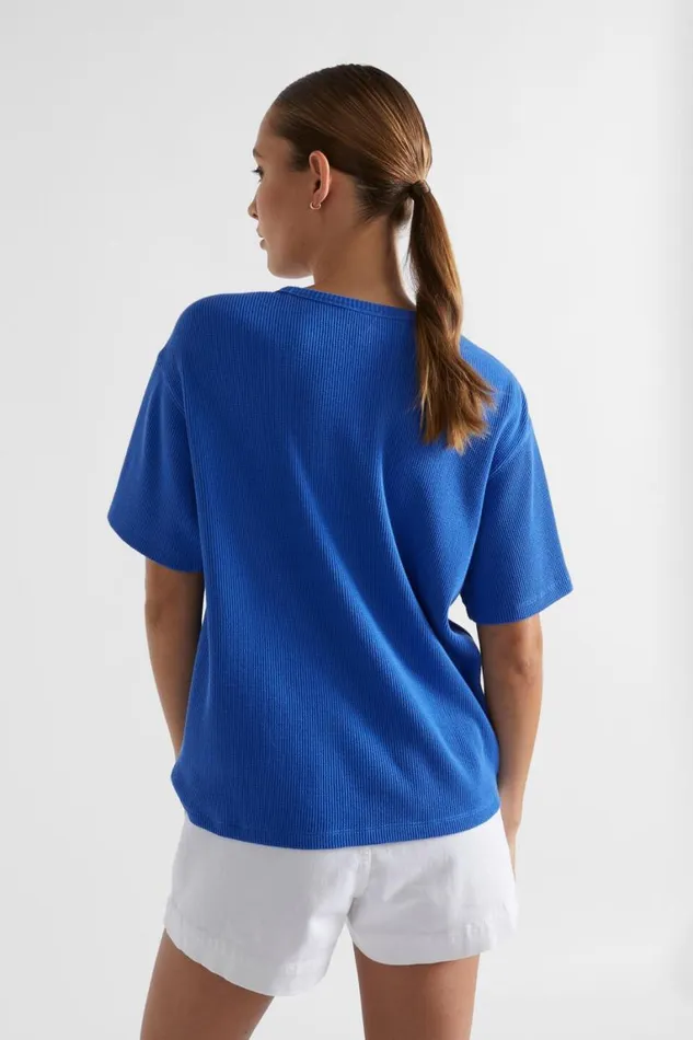 Seed Heritage TShirts and Tops Waffle Logo Tee Deep Ocean 8211 Woman