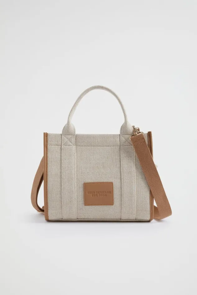 Seed Heritage Tote Bags Seed Mini Fabric Tote Caramel 8211 Woman