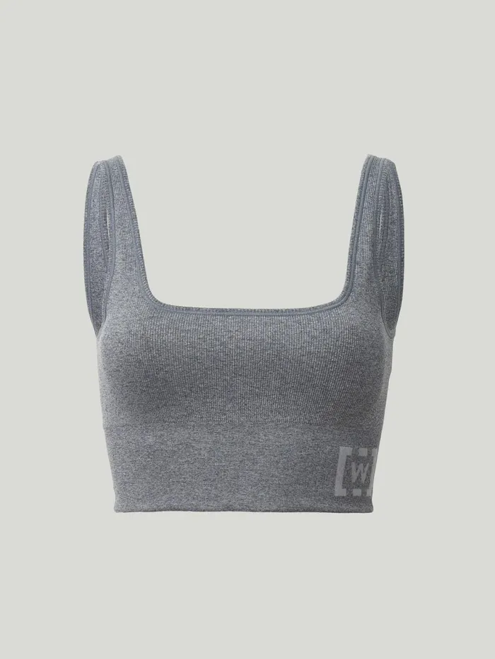 Shaping Athleisure Crop Top Br Grey Melange Women Wolford Tops