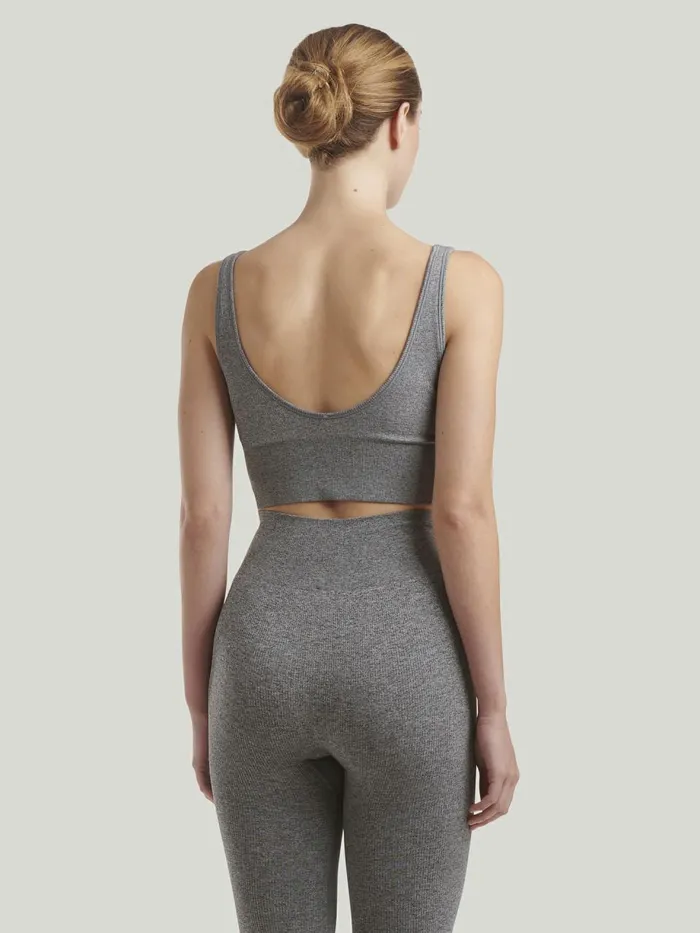 Shaping Athleisure Crop Top Br Grey Melange Women Wolford Tops