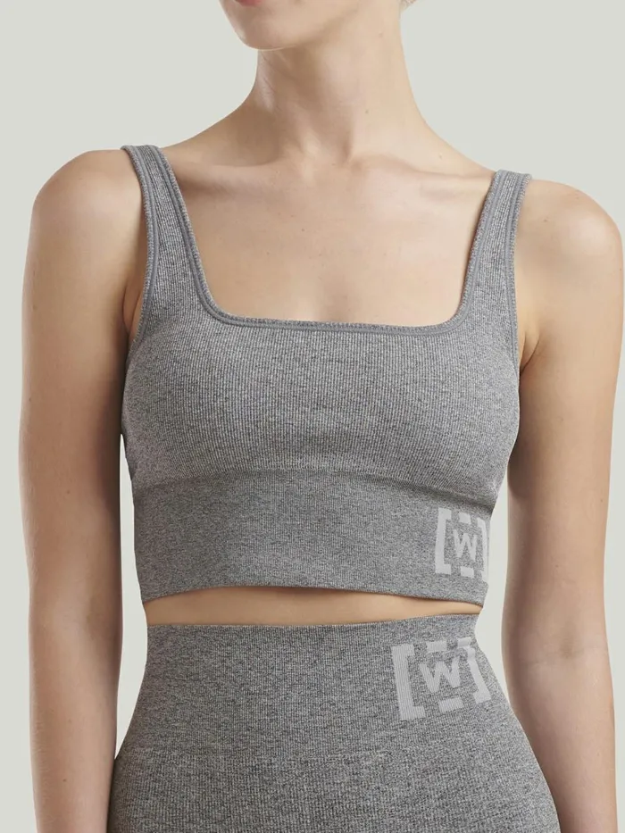Shaping Athleisure Crop Top Br Grey Melange Women Wolford Tops