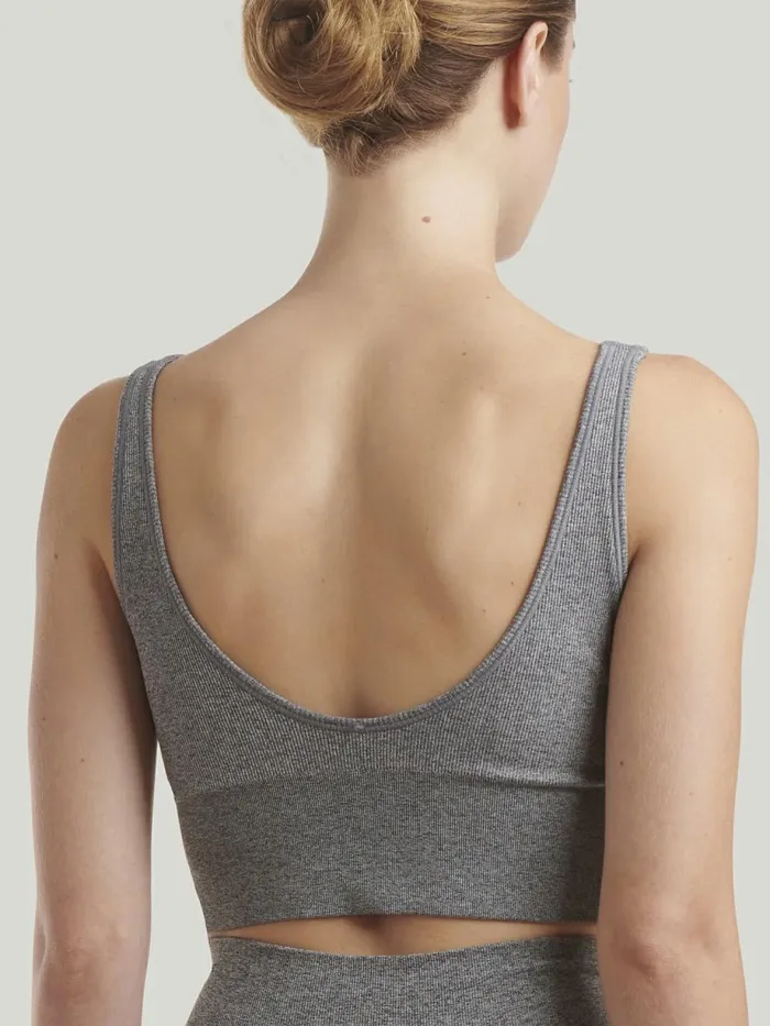 Shaping Athleisure Crop Top Br Grey Melange Women Wolford Tops