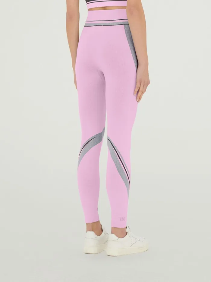 Shaping Stripes Leggings Prisma Pinksilverblack Women Wolford Athleisure Leggings