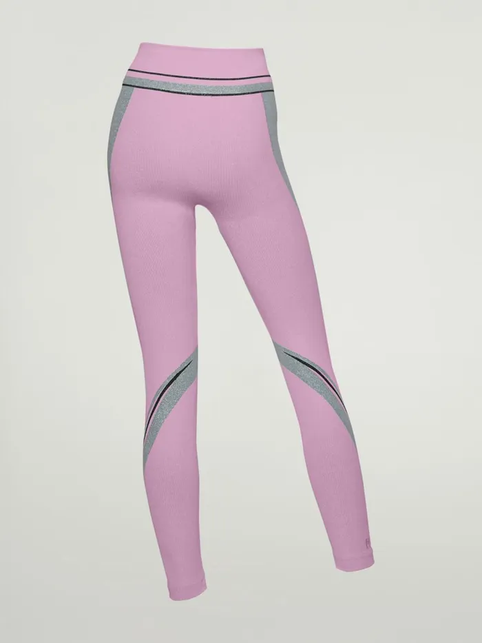 Shaping Stripes Leggings Prisma Pinksilverblack Women Wolford Athleisure Leggings