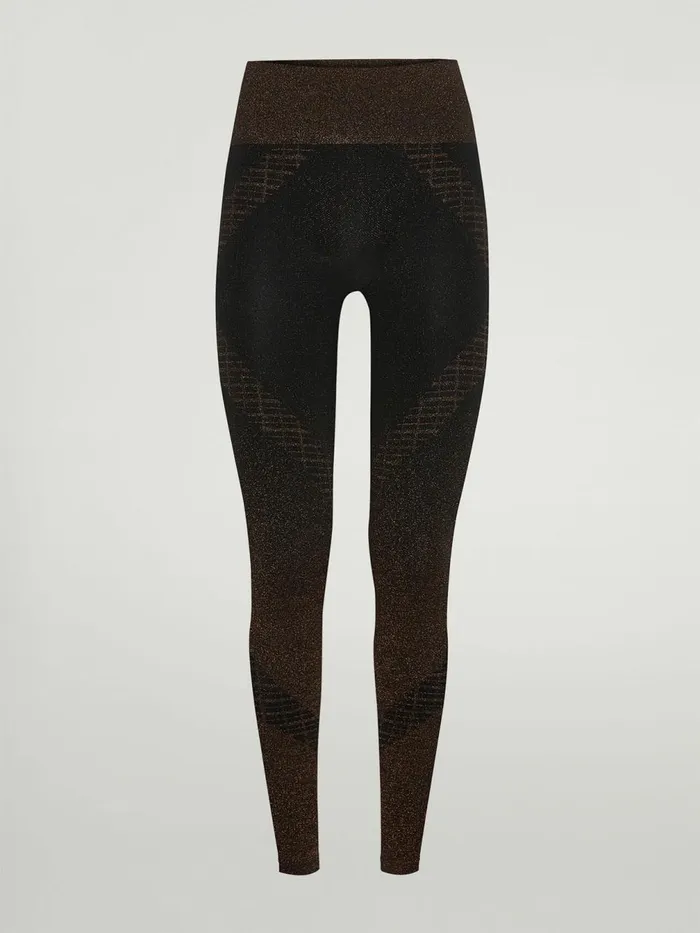 Shiny Grid Leggings Blackcopper Women Wolford Leggings