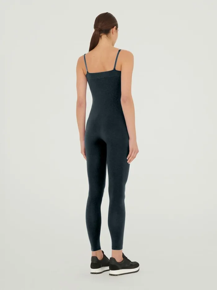 Shiny Jumpsuit Blackpewter Women Wolford Trousers and Jumpsuits