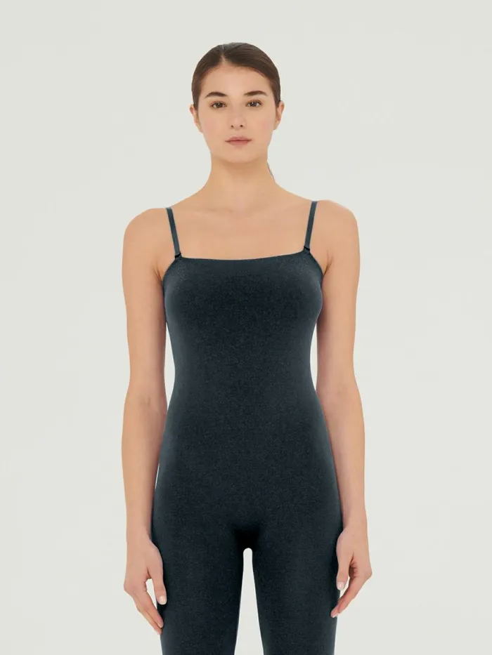 Shiny Jumpsuit Blackpewter Women Wolford Trousers and Jumpsuits