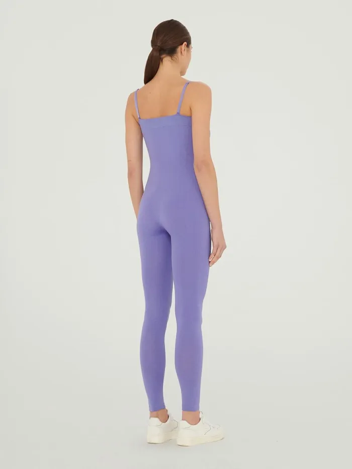 Shiny Jumpsuit Ultra Violetlight Aquamarine Women Wolford Trousers and Jumpsuits