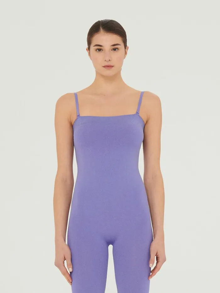 Shiny Jumpsuit Ultra Violetlight Aquamarine Women Wolford Trousers and Jumpsuits