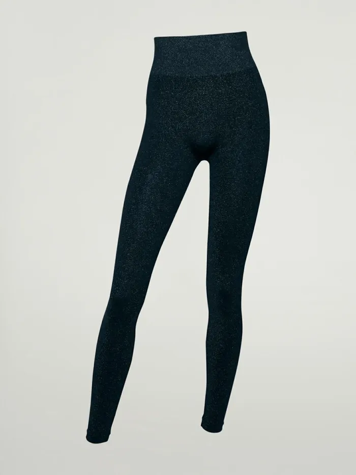 Shiny Leggings Blackpewter Women Wolford Athleisure Leggings