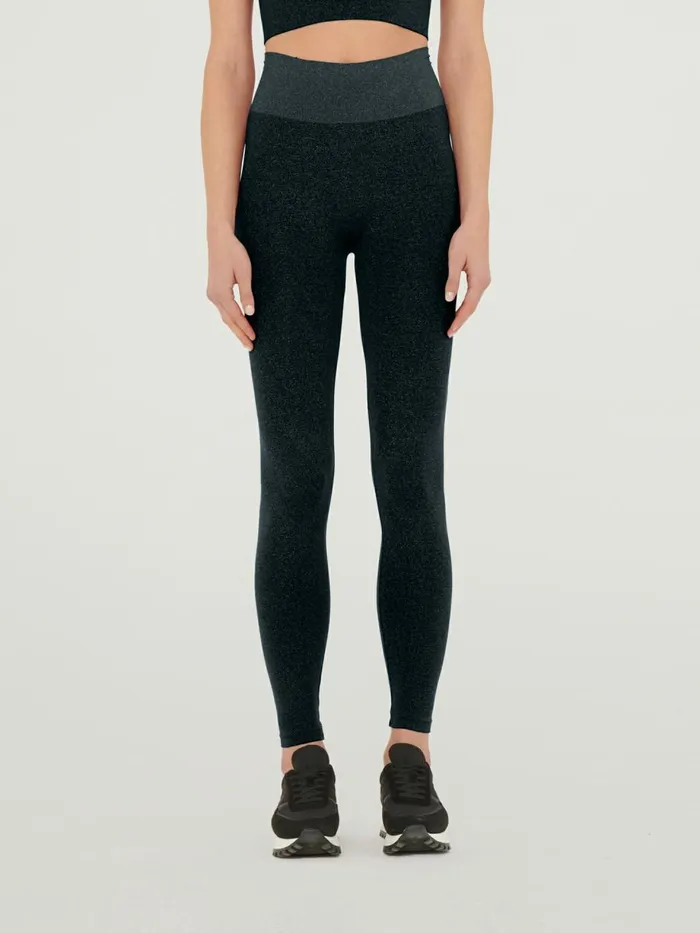 Shiny Leggings Blackpewter Women Wolford Athleisure Leggings