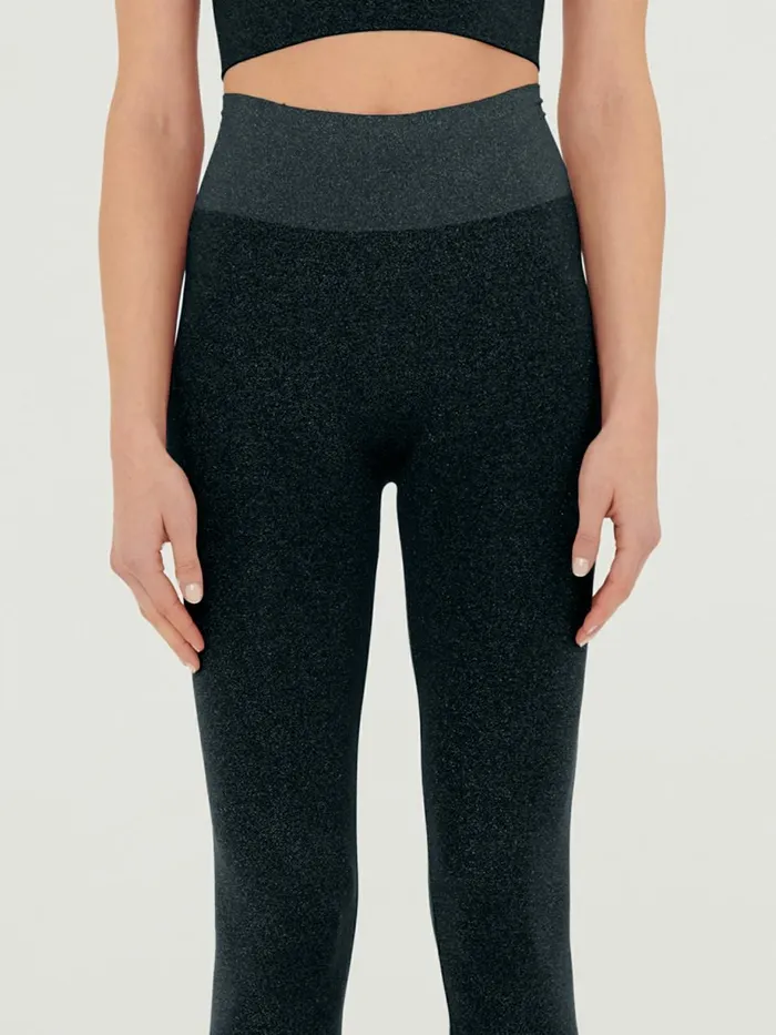 Shiny Leggings Blackpewter Women Wolford Athleisure Leggings