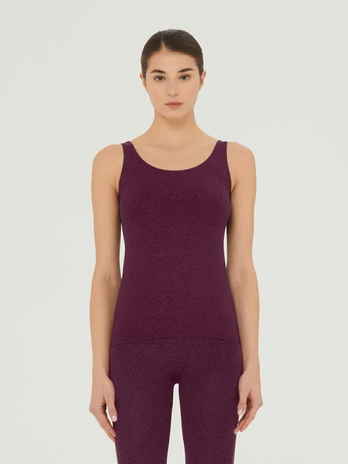 Shiny Top Sleeveless Mineral Redpink Women Wolford Tops