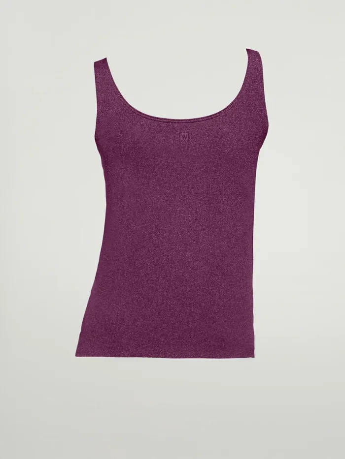 Shiny Top Sleeveless Mineral Redpink Women Wolford Tops
