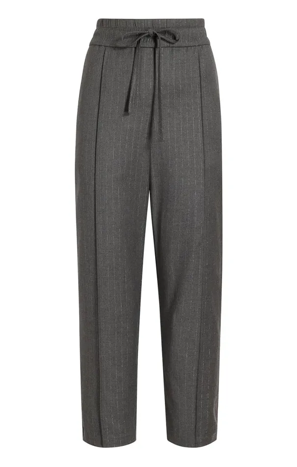 Shop Adalie Pant Lurex Pinstripe Charcoal Cinq Sept Pants