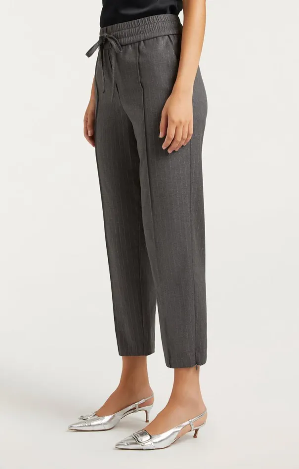 Shop Adalie Pant Lurex Pinstripe Charcoal Cinq Sept Pants