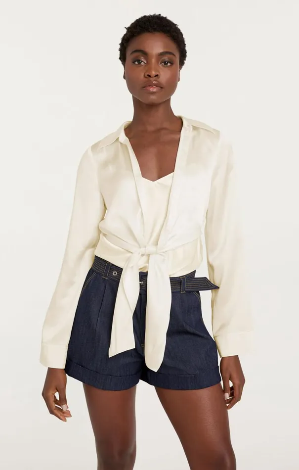 Shop Ally Top Ivory Cinq Sept Long Sleeve Tops