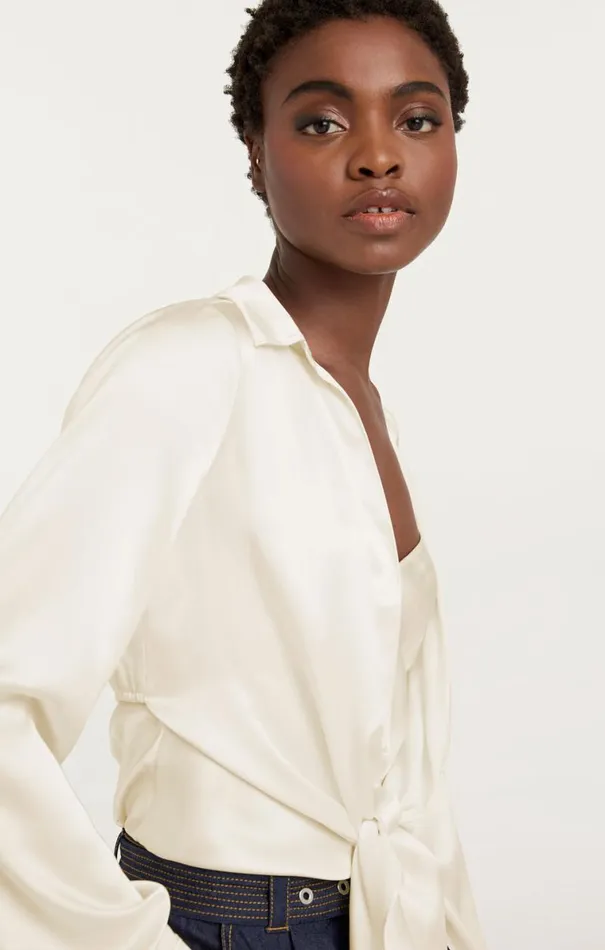 Shop Ally Top Ivory Cinq Sept Long Sleeve Tops